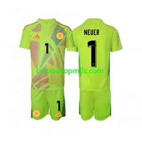 Germania Manuel Neuer 1 Portiere Bambino Maglia Trasferta Euro 2024 Manica Corta